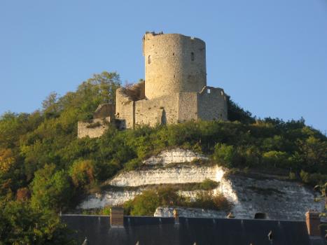 La Roche-Guyon castle's keep in La Roche-Guyon