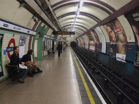 Earl's Court tube station Piccadilly line westbound platform looking east