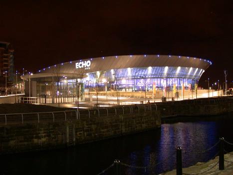 The Echo Arena Liverpool, at night