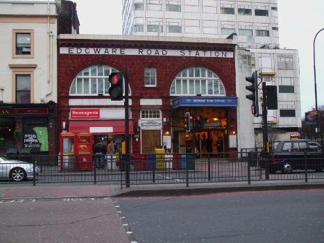 Edgware Road tube station (Bakerloo line), a short walk away from its namesake on the Circle/District/Hammersmith &amp; City lines