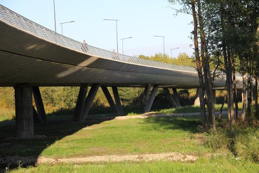 Finnevik bridge, Espoo, Finland. - Seen from Finnoo, southern side of the bridge