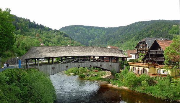 Holzbrücke über die Murg in Forbach (Baden)