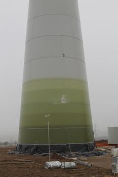 Fuss der Enercon E-82 Windkraftanlage Ingersheim