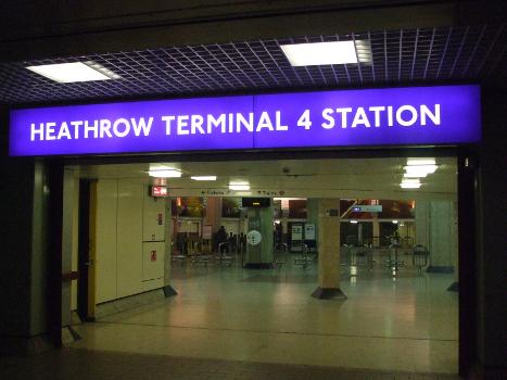 Entrance to Heathrow Terminal 4 tube station