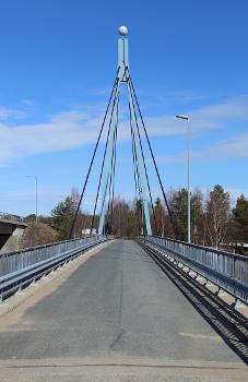 The Helsinginkoski pedestrian and bicycle bridge in Ii, Finland