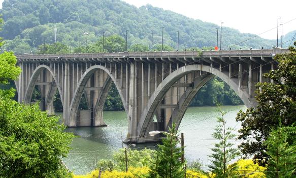Henley Street Bridge, spanning the Tennessee River in Knoxville, Tennessee:This bridge, which carries U.S. Route 441, was designed by the Marsh Engineering Company, and completed in 1931.