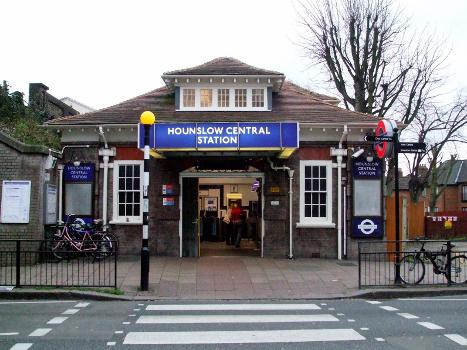 Hounslow Central tube station on the A3005 Lampton Road