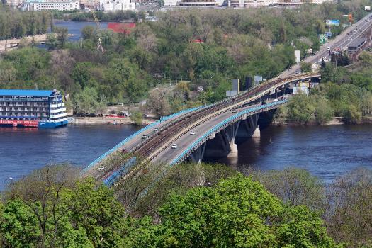 Kyiv. Dnieper River. Metro Bridge