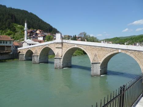 The bridge over the river Neretva at Konjic, Bosnia and Herzegovina