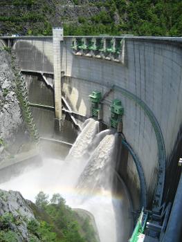 Koshibu Dam in between Matsukawa Town and Nakagawa village, Nagano