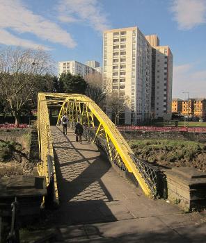 Langton Street Bridge, Bristol:Popularly known as the "banana bridge", the bridge crosses the River Avon, linking York Road to Clarence Road.