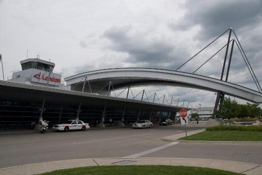Outside view of London International Airport, Ontario, Canada
