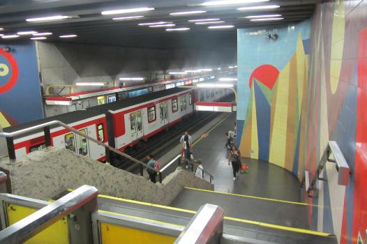 Los Leones metro station, Santiago, Chile.
