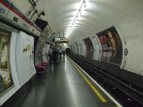 Marble Arch tube station westbound platform looking east