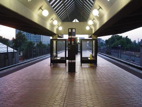 Metro platform at Rockville station
