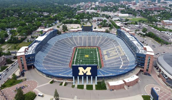 Aerial photograph of Michigan Stadium