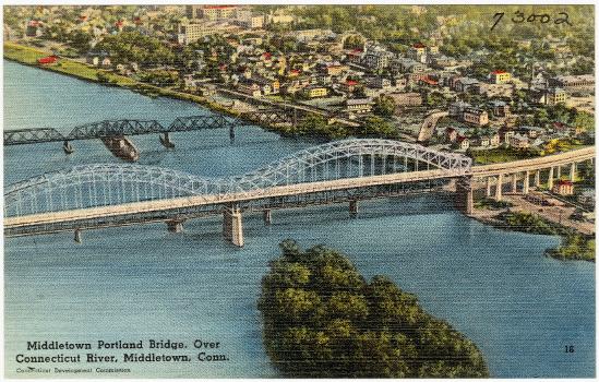 Middletown Portland Bridge, over Connecticut River, Middletown, Connecticut