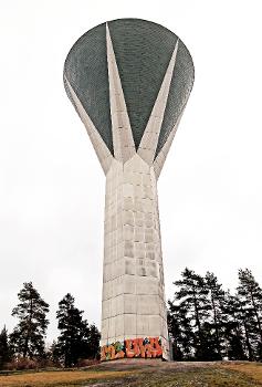 Water tower of Mustakallionmäki in Lahti