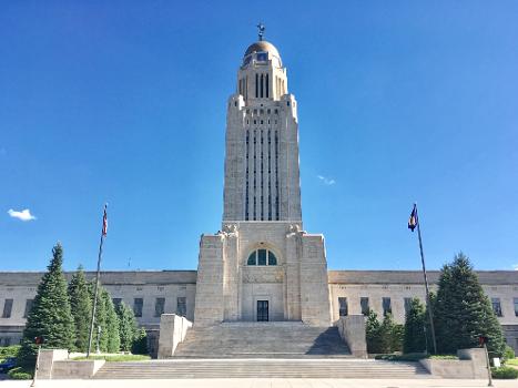 Nebraska State Capitol, front elevation, north