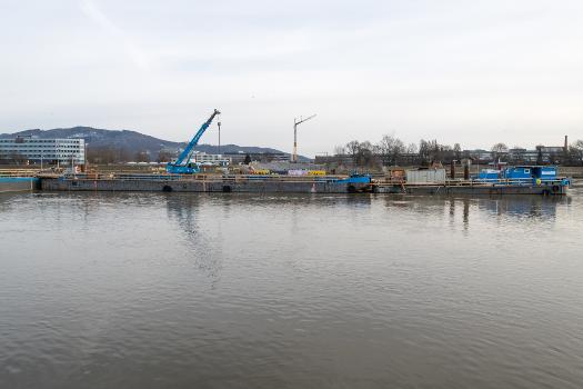 Neubau Eisenbahnbrücke über die Donau in Linz