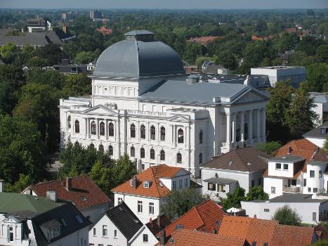 Staatstheater Oldenburg, Blick vom Glockenturm der Kirche St. Lamberti