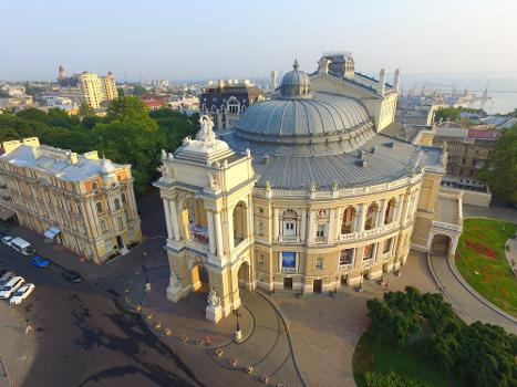 Odessa Opera Theatre, aerial view