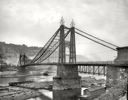 The original Point Bridge in Pittsburgh, Pennsylvania