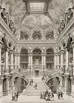 Palais Garnier Grand escalier d'honneur: Perspective view