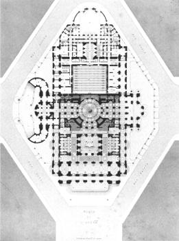 Ground-floor plan of the Paris Opera's Palais Garnier