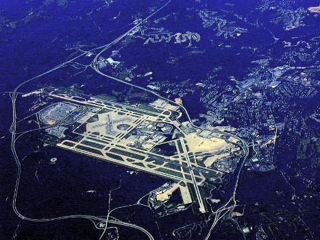 Aerial view of Pittsburgh International Airport