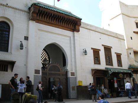 The entrance to the Library of the Qarawiyyin Mosque and its other southern annexes, off of Place Seffarine