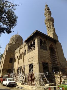 View of Sultan Qaytbay's mosque and mausoleum complex in the Northern Cemetery