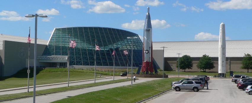 Exterior of Strategic Air and Space Museum, located on Nebraska Highway 66 southeast of Ashland, Nebraska