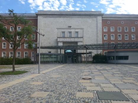 Entrance portal of the former SS barracks in Nuremberg