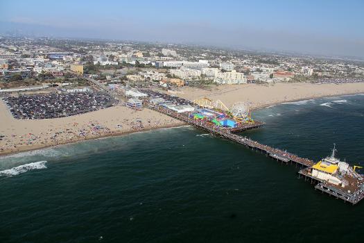 Santa Monica Beach with pier