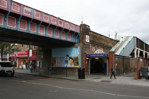 Shepherds Bush: exterior of Hammersmith &amp; City line station