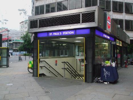St Paul's tube station main entrance, after recent refurbishment