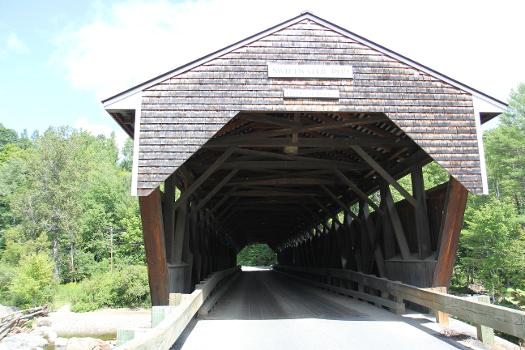 Looking into the Swiftwater Covered Bridge
