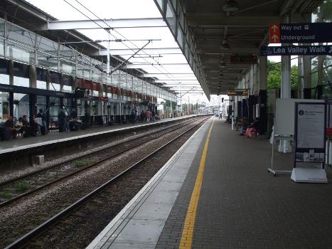 Tottenham Hale station mainline platforms looking north