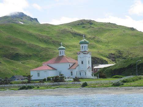 Russian Orthodox Church on Unalaska Island, one of Aleutian islands