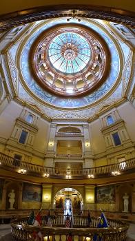 Vertical Panorama of Dome of Kansas State Capitol - Topeka - Kansas - USA