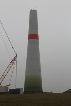 Baustelle der Enercon E-82 Windkraftanlage Ingersheim