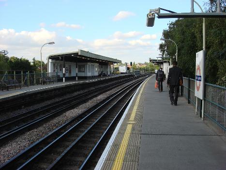 West Harrow tube station, westbound platform, looking east