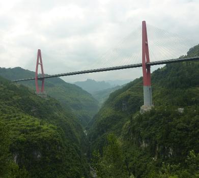 The Wulingshan Bridge in Chongqing Municipality, China