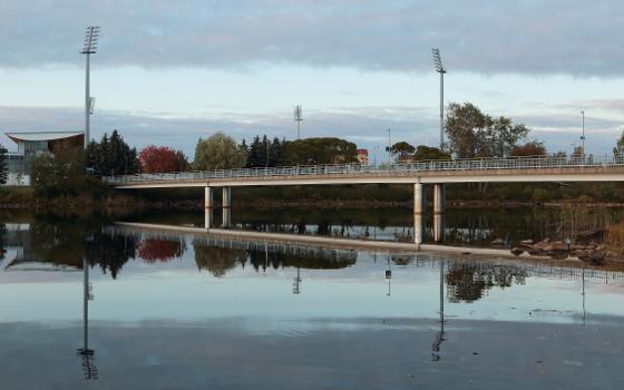 The Ämmänväylä pedestrian and bicycle bridge in Oulu