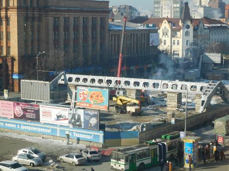 Construction progress on Tsentralna metro station