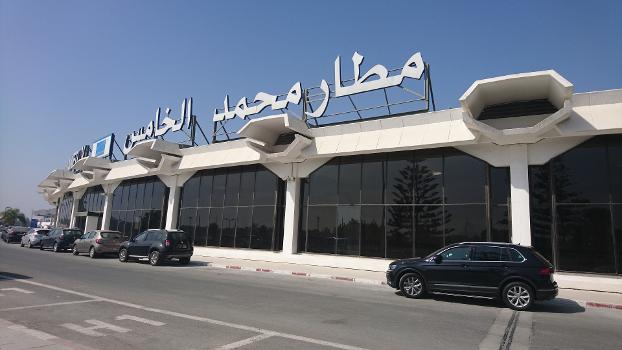 Entrance of Mohamed V international Airport in Casablanca, Morocco