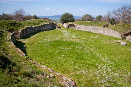 The amphitheatre of the Etrusco-Roman site of Rosellae, Italy