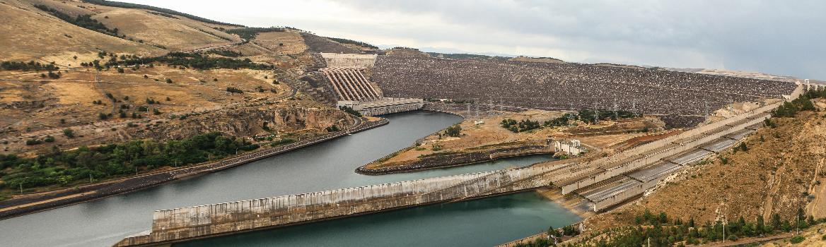 Atatürk Dam on the Euphrates River, Turkey