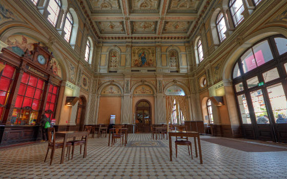 Interior of the old railway station (now part of Festspielhaus) in Baden-Baden (BW, Germany).